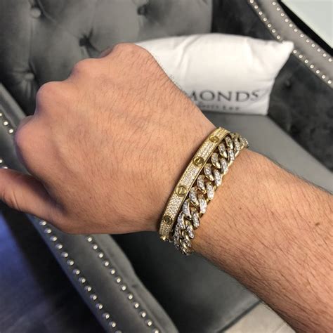 cartier mens bracelets|expensive men's diamond bracelets.